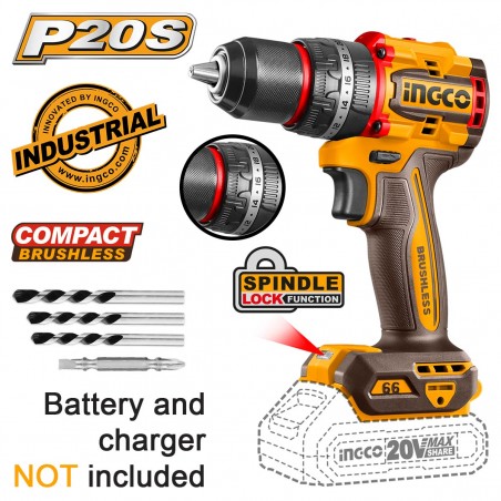 CIDLI206681 Κρουστικό Δραπανοκατσάβιδο Compact Μπαταρίας 20V (Solo)