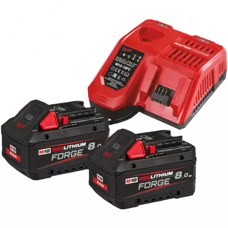 M18 FORGENRG-802 Set Μπαταρίες & Φορτιστής (2x8.0Ah)