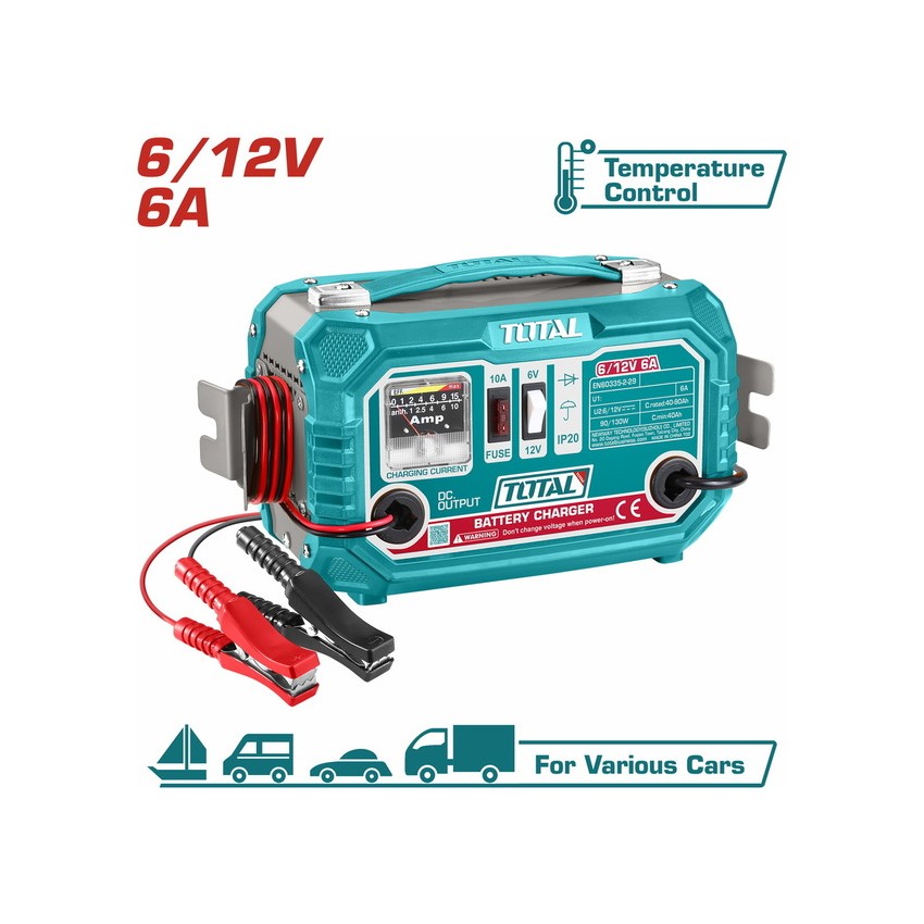 TBC1501 Φορτιστής Μπαταριών 6/12V