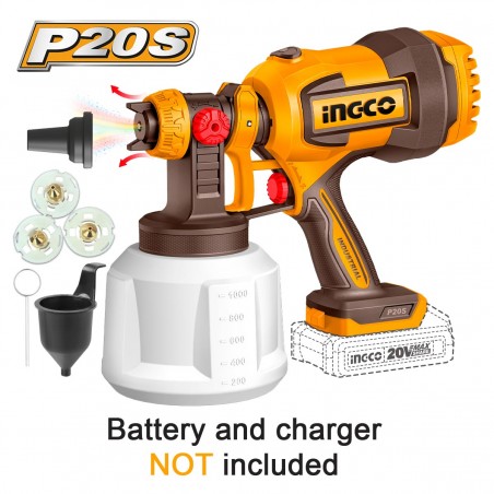 CSGLI2004 Πιστόλι Βαφής Μπαταρίας 0.2bar 20V (Solo)