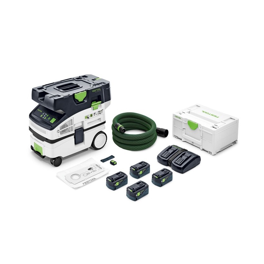 CTLC MINI I-Plus Φορητός Απορροφητήρας Σκόνης 2x18V (4x5.0Ah)