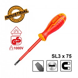 HISD813075 Κατσαβίδι Ηλεκτρολόγου VDE Ίσιο SL3x75mm