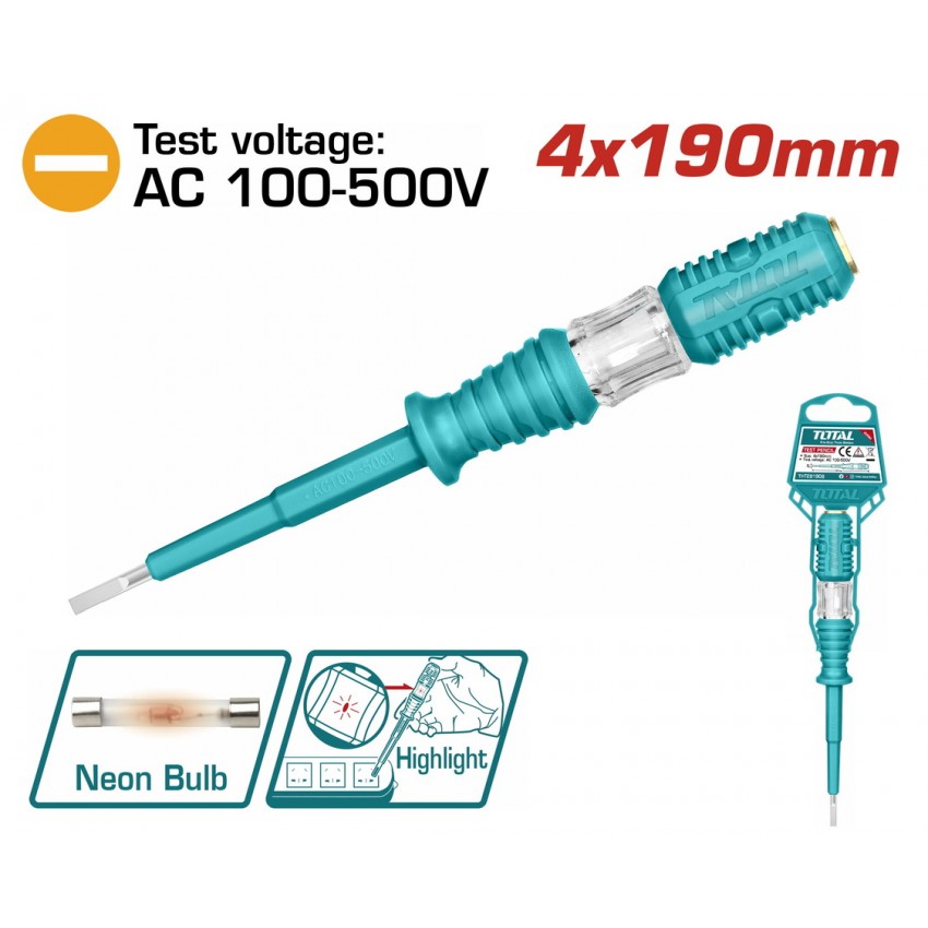 THT291908 Δοκιμαστικό Κατσαβίδι 4x190mm