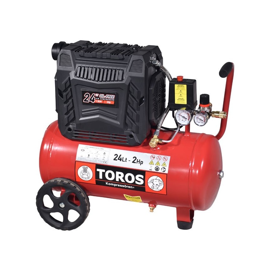 Αεροσυμπιεστής Oilfree Χαμηλού Θορύβου 24Lt 2.0Hp