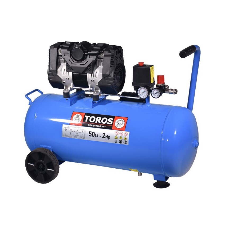 Αεροσυμπιεστής Oilfree Χαμηλού Θορύβου 50Lt 2.0Hp 10 Bar