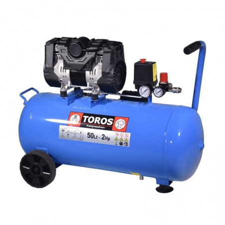 Αεροσυμπιεστής Oilfree Χαμηλού Θορύβου 50Lt 2.0Hp 10 Bar
