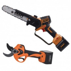 Σετ Ψαλίδι Κλαδέματος & Κλαδευτικό Αλυσοπρίονο Μπαταρίας 21V (2x4.0Ah)