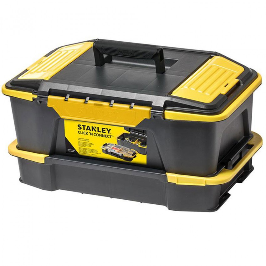 STST1-71962 Εργαλειοθήκη Πλαστική με Ταμπακιέρα Αδιάβροχη