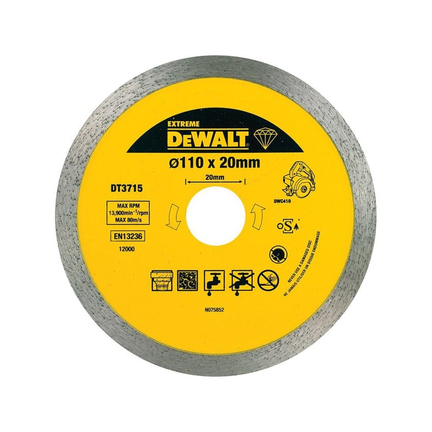 DT3715 Διαμαντόδισκος Κοπής Πλακιδίων 110mm