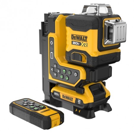 DCLE34035D1 Τηλεχειριζόμενο Λέιζερ 3x360° Πράσινης Δέσμης 18V (1x2.0Ah)