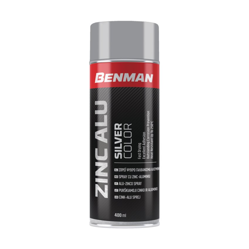 ZINC ALU Σπρέι Ψυχρό Γαλβάνισμα Σε Ασημί 400ml