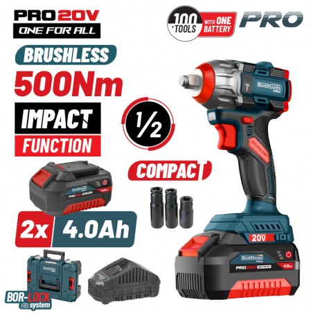 BBP5422X44CA Μπουλονόκλειδο Compact Brushless Mπαταρίας 20V (2x4.0Αh)