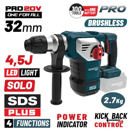 BBP5335 Πνευματικό Σκαπτικό Μπαταρίας SDS-PLUS 4.5J 20V (Solo)