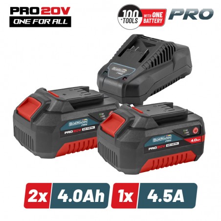 BBP9944 Μπαταρίες 2x4.0Ah & Φορτιστής 4.5Α