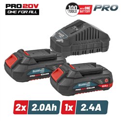 BBP9922 Μπαταρίες 2x2.0Ah & Φορτιστής 2.4Α