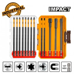 AKDL01306 Σετ Μύτες Impact Μακρυές 1/4" Hex - 13 Τεμάχια