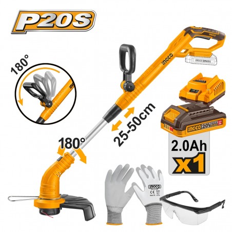 CGTLI20301E Θαμνοκοπτικό Μπαταρίας 8200rpm 20V (1x2.0Ah)
