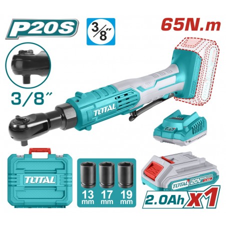 TDRLI2060152 Σετ Καστάνια 3/8" Μπαταρίας 20V / 65Nm (1x2.0Ah)