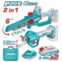 TOSLI250795E Σετ Αλυσοπρίονο & Ψαλίδι Μπαταρίας Li-ion 20V (2x2.0Ah)