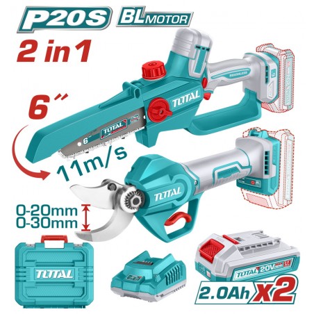 TOSLI250795E Σετ Αλυσοπρίονο & Ψαλίδι Μπαταρίας Li-ion 20V (2x2.0Ah)