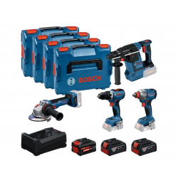 Σετ 4 εργαλείων GSR 18V-65 & GDX 18V-285 & GBH 18V-26 & GWS 18V-11 18V (2x5.0Ah,1x5.5Ah)