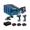 Σετ 4 εργαλείων GSR 18V-65 & GDX 18V-285 & GBH 18V-26 & GWS 18V-11 18V (2x5.0Ah,1x5.5Ah)