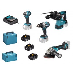 Σετ Εργαλείων Μπαταρίας 18V (3x5.0Ah) 4 Τεμάχια