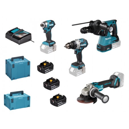 Σετ Εργαλείων Μπαταρίας 18V (3x5.0Ah) 4 Τεμάχια