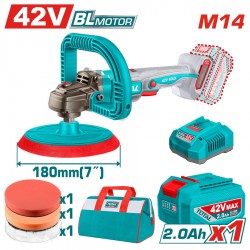 TAPLI42181E Γωνιακός Αλοιφαδόρος Μπαταρίας 180mm 42V (1x2.0Ah)