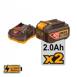 APLI42182E Αλοιφαδόρος Μπαταρίας Φ180mm 42V (2x2.0Ah)