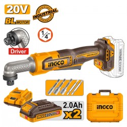 CAIRLI208E Παλμικό Γωνιακό Κατσαβίδι 1/4" Hex Μπαταρίας 20V (2x2.0Ah)