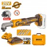CAIRLI208E Παλμικό Γωνιακό Κατσαβίδι 1/4" Hex Μπαταρίας 20V (2x2.0Ah)