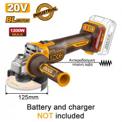 CAGLI212027E Γωνιακός Τροχός Μπαταρίας Ø125mm 20V (Solo)