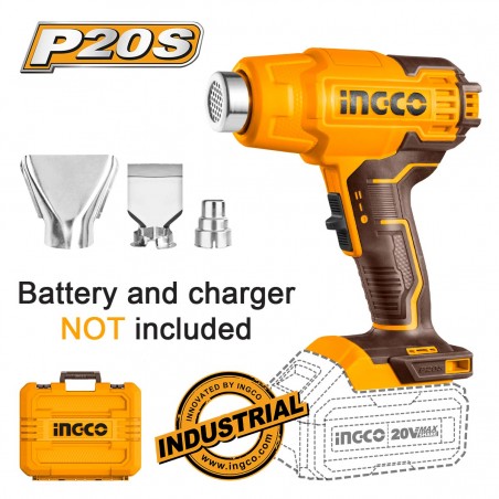 HGLI200251 Πιστόλι Θερμού Αέρα Μπαταρίας 20V (Solo) & Βαλίτσα