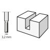 (650) Φρέζα διαμόρφωσης (HSS) 3,2 mm