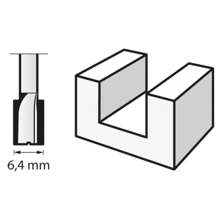 (654) Φρέζα διαμόρφωσης (HSS) 6,4 mm