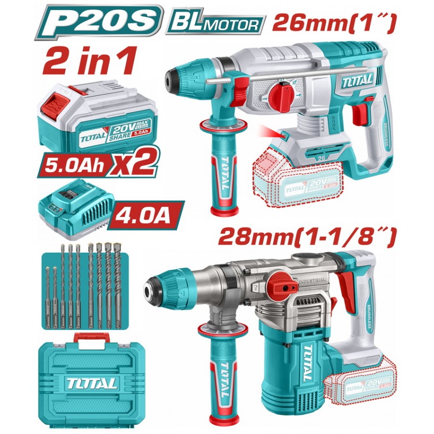 TOSLI250462E Σετ Πνευματικά Πιστολέτα 20V (2x5.0Ah) - 2 Τεμάχια