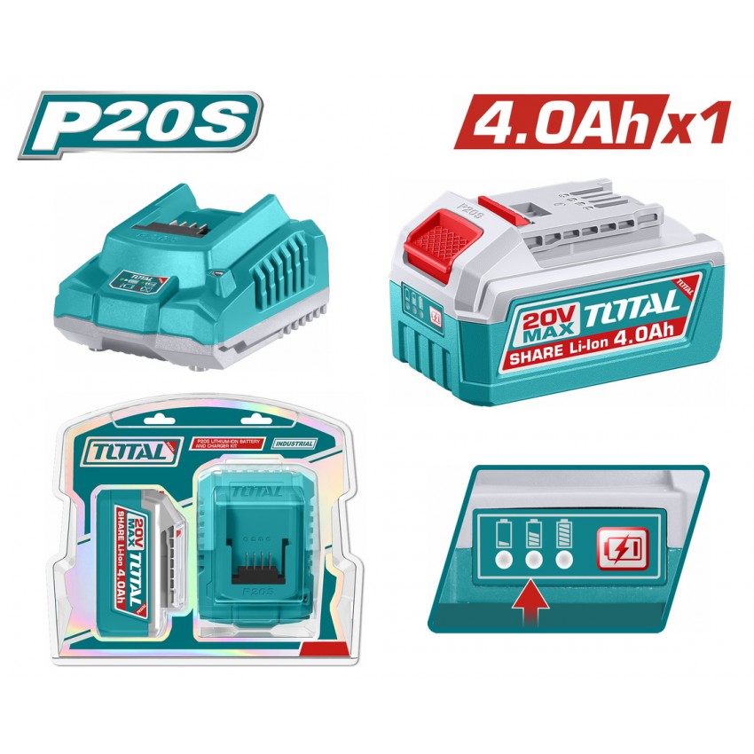 TFBCPK1012E Σετ Μπαταρία 20V 4.0Ah & Φορτιστής 2Α