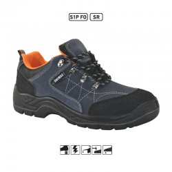 Παπούτσια Εργασίας Suede S1P FO, SR Μαύρα/Γκρι