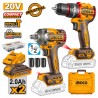 CKLI20286E Σετ Κρουστικό Compact Δραπανοκατσάβιδο & Μπουλονόκλειδο Μπαταρίας 20V (2x2.0Ah)