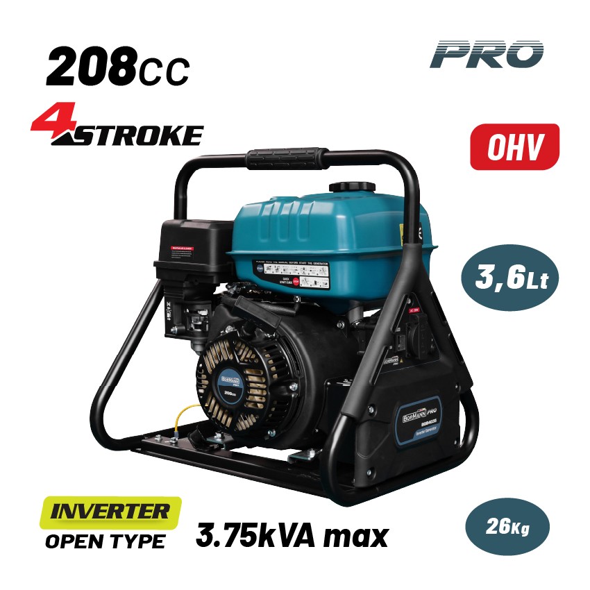 BGB4035 Γεννήτρια Βενζίνης Inverter Ανοιχτού Τύπου 3000W 208cc