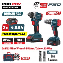 BBP5465X44T2CA Σετ Κρουστικό Δραπανοκατσάβιδο & Μπουλονόκλειδο 2σε1 20V (2x4.0Ah)