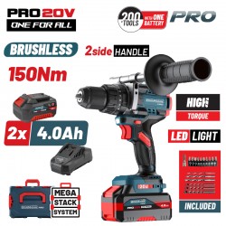 BBP5406X44CA Κρουστικό Δραπανοκατσάβιδο Μπαταρίας Brushless 20V (2x2.0Ah)