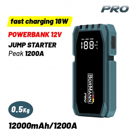 BBC8530 Εκκινητής Μπαταρίας Φορητός & PowerBank 12000mAh 12V