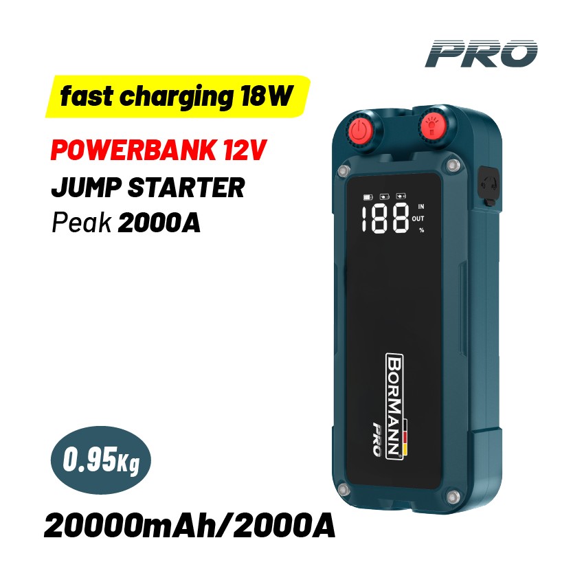 BBC9030 Εκκινητής Μπαταρίας Φορητός & PowerBank 20000mAh 12V