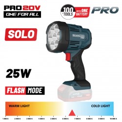 BBP3905 Φακός Προβολέας Μπαταρίας 20V 1000/2500Lm (Solo)