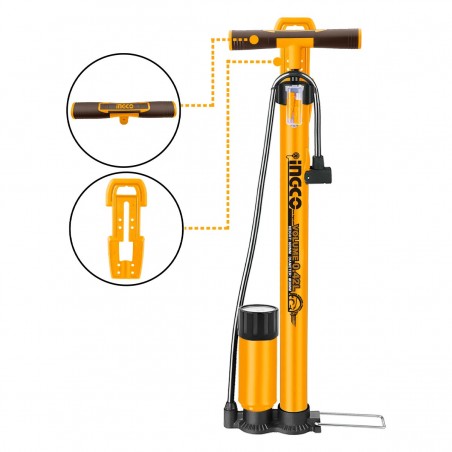 MPP3811 Τρόμπα Αέρος Χειρός με Μανόμετρο 140PSI