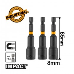 AMN0831 Μαγνητικά Καρυδάκια 1/4" Impact-Αέρος 3 Τεμάχια
