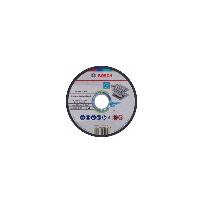 2608626115 Δίσκος Κοπής για Μέταλλο 115x1.0mm 100 Τεμάχια
