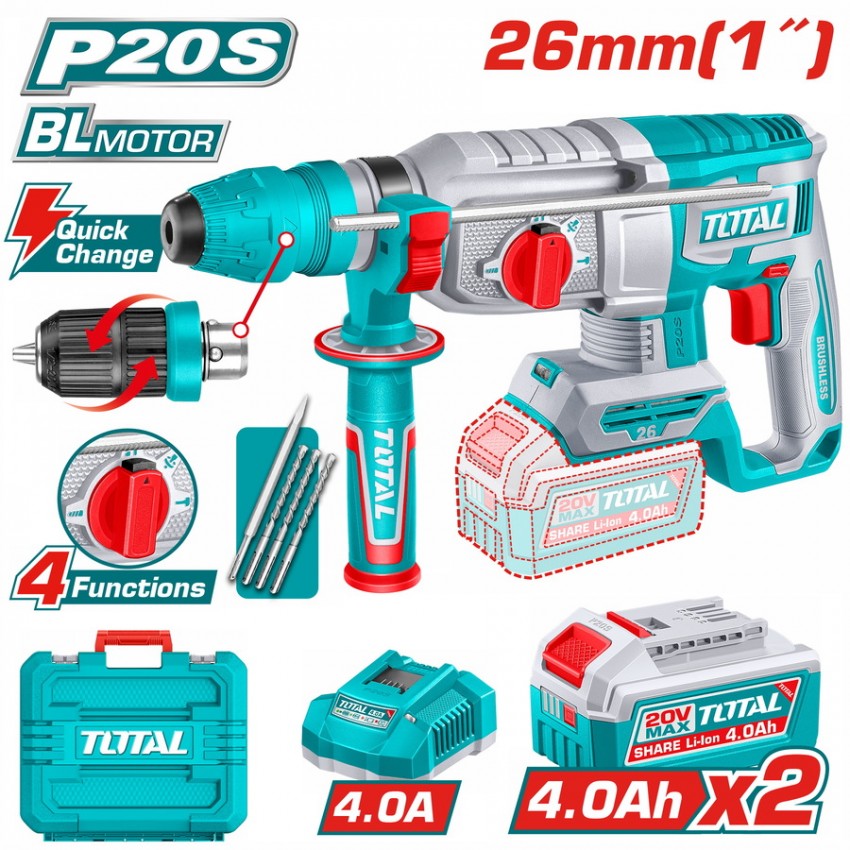 TRHLI202689 Πνευματικό Πιστολέτο Μπαταρίας 20V (2x4.0Ah)